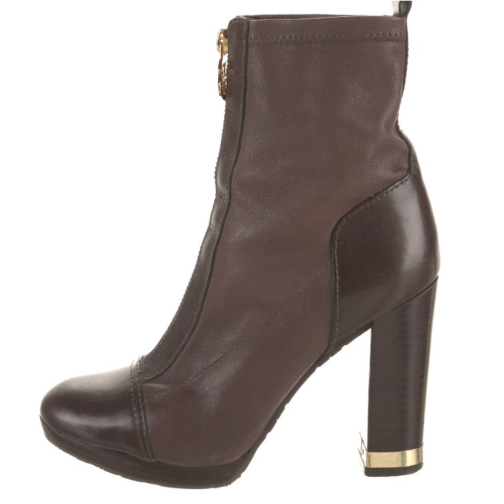 Tory Burch Booties Zipper At Front Brow Leather - image 2